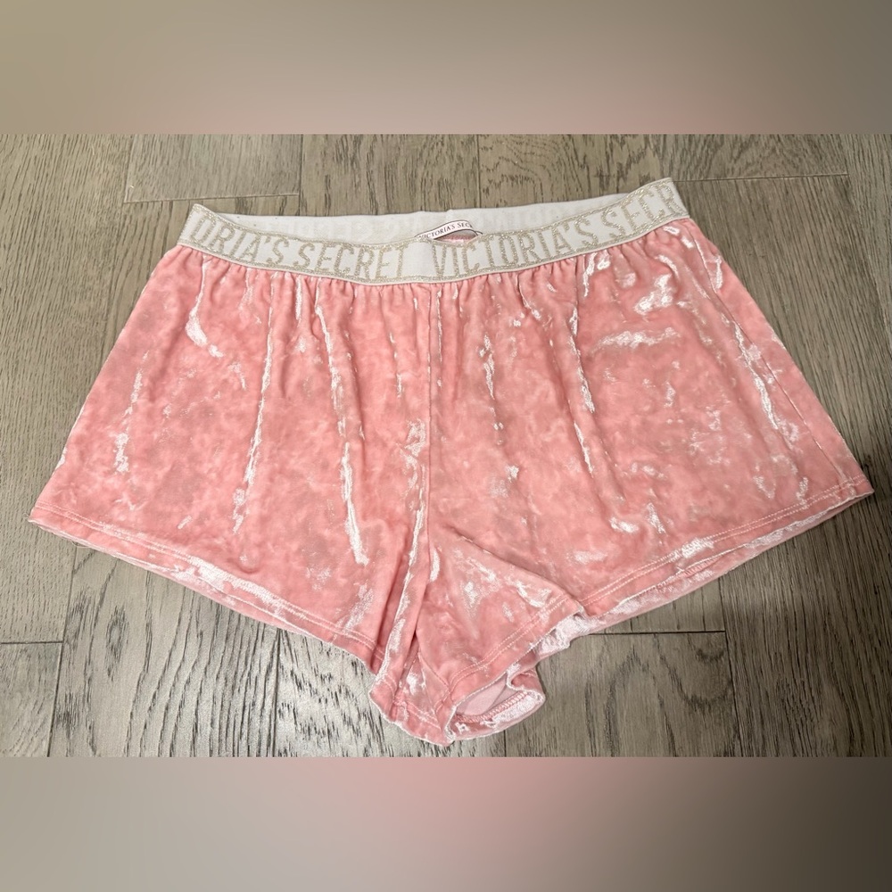 Victoria's Secret Pink Crushed Velvet Lounge Shorts